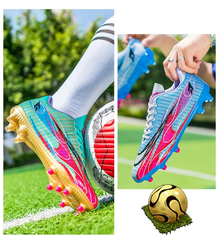 Hommes garçons femmes chaussures de football FG crampons extérieur scarpe calcio Crampons de Football bottes taille